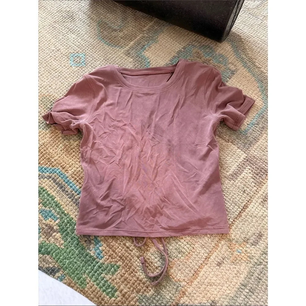 Lululemon Open Tie-Back Short Sleeve - Spiced Chai